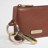 Barbour Leather Coin Purse Charm in Brown