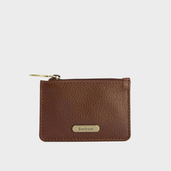 Barbour Leather Coin Purse Bag Charm in Classic Tartan