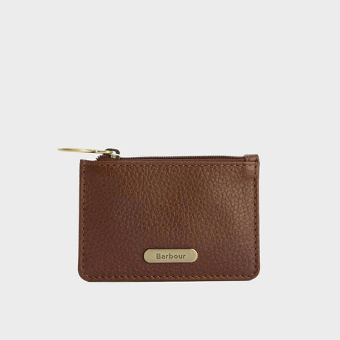 Barbour Leather Coin Purse Bag Charm in Classic Tartan