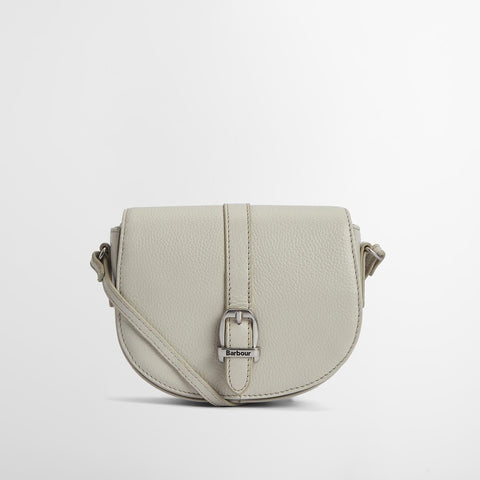 Barbour Laire Leather Saddle Bag in Light Sand