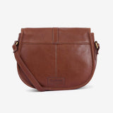 Barbour Laire Medium Leather Saddle Bag in Brown