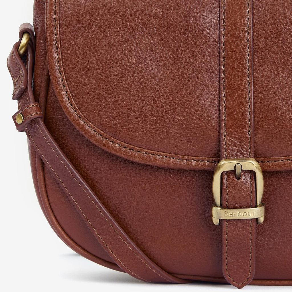 Barbour Laire Medium Leather Saddle Bag in Brown Sinclairs Online
