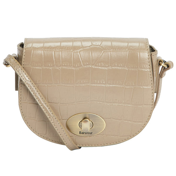 Barbour Eilein Leather Saddle Bag in Honey