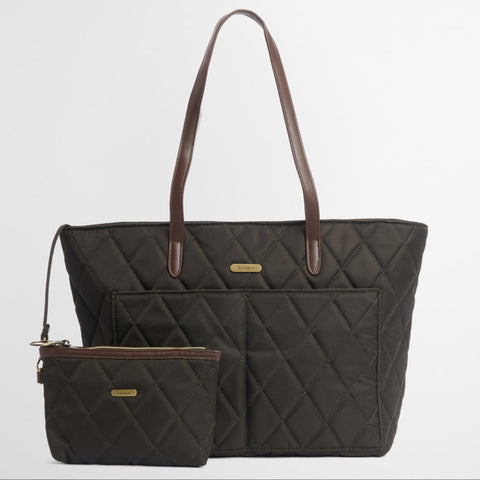 Barbour Women's Quilted Tote Bag in Olive