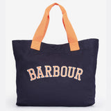 Barbour Logo Holiday Tote Bag in Navy
