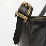 Barbour Laire Leather Half-Moon Bag in Black