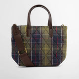 Barbour Mini Quilted Tote Bag in Classic Tartan