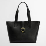 Barbour Leather Alder Tote Bag in Black