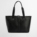 Barbour Leather Alder Tote Bag in Black