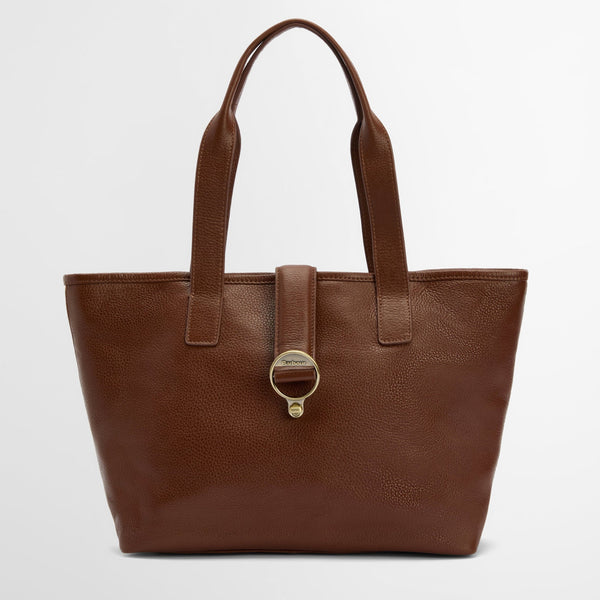 Barbour Leather Alder Tote Bag in Brown