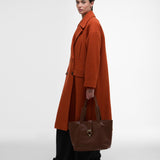 Barbour Leather Alder Tote Bag in Brown