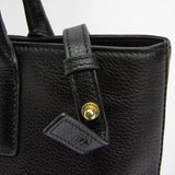 Barbour Birch Leather Tote Bag in Black