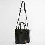 Barbour Birch Leather Tote Bag in Black
