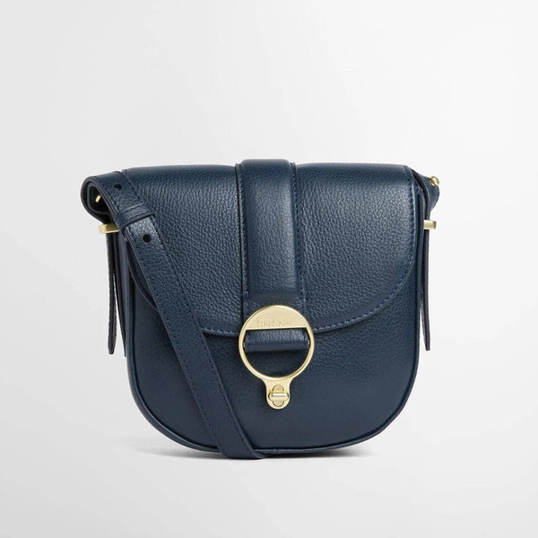 Barbour Elm Leather Cross Body Bag in Navy