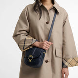 Barbour Elm Leather Cross Body Bag in Navy