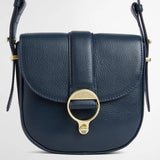 Barbour Elm Leather Cross Body Bag in Navy