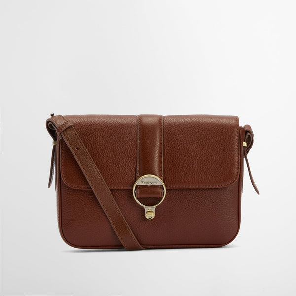 Barbour Rosa Leather Cross Body Bag in Brown