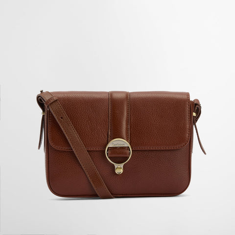 Barbour Rosa Leather Cross Body Bag in Brown