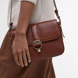 Barbour Rosa Leather Cross Body Bag in Brown