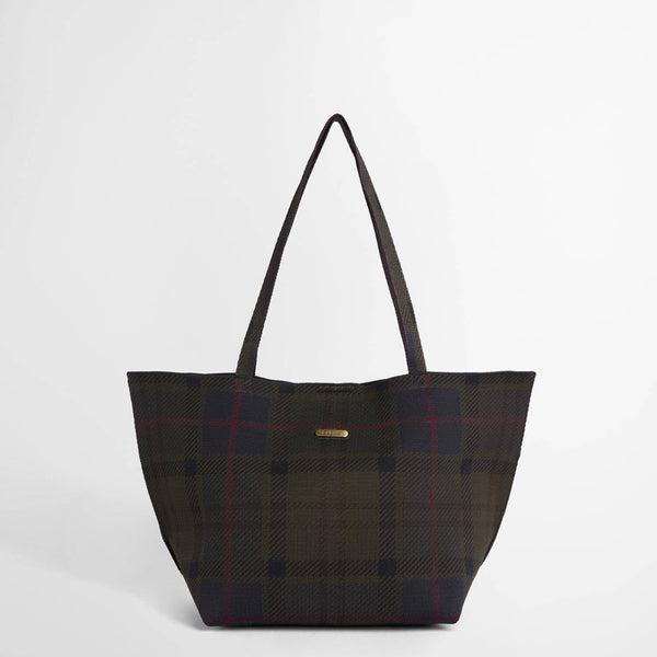 Barbour Layla Large Tote Bag in Shadow Classic Tartan