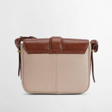 Barbour Mini Rosa Leather Cross Body Bag in Pebbled Pink/Brown