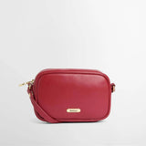 Barbour Daphne Mini Leather Cross Body Bag in Red
