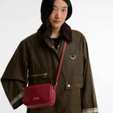 Barbour Daphne Mini Leather Cross Body Bag in Red