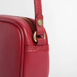 Barbour Daphne Mini Leather Cross Body Bag in Red