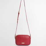 Barbour Daphne Mini Leather Cross Body Bag in Red