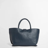 Barbour Alder Mini Leather Tote Bag in Navy