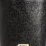Barbour Cedar Mini Leather Bucket Bag in Black