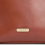 Barbour Cedar Large Leather Bucket Bag in Brown