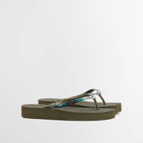 Barbour Women's Tilda Toe Post Sandal in Olive/Ancient Tartan