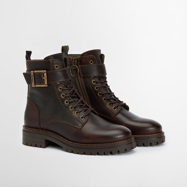 Barbour Women's Heidi Leather Boot in Brown