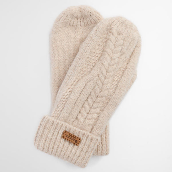 Barbour Women's Elsdon Mittens in Eggshell