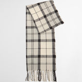 Barbour Women's Dover Beanie & Hailes Scarf Gift Set in Monochrome Tartan