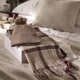 Barbour Women's Dover Beanie/Scarf Gift Set in Muted Cabernet