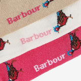 Barbour Women's Pheasant Socks Gift Set in Pink Dahlia