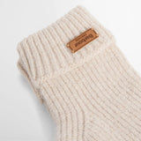 Barbour Women's Pendle Beanie & Gloves Gift Set in Eggshell