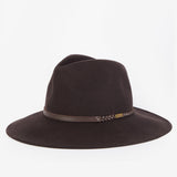 Barbour Women's Tack Fedora Hat in Chocolate