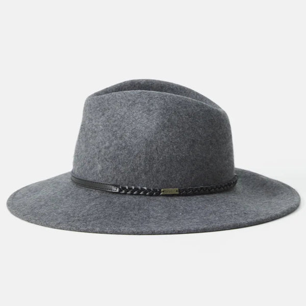 Barbour Women's Tack Fedora Hat in Charcoal Grey