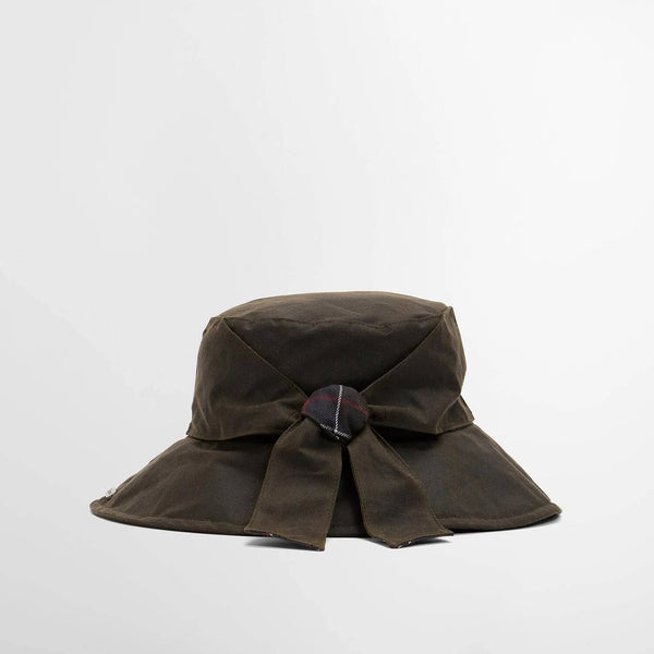 Barbour Women's Brambling Waxed Hat in Olive