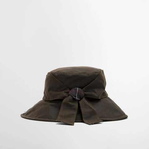 Barbour Women's Brambling Waxed Hat in Olive