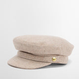 Barbour Women's Bothal Bakerboy Cap in Oatmeal