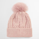 Barbour Women's Elsdon Cable Knit Beanie Hat in Gardenia