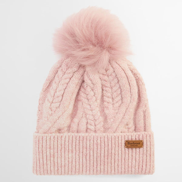 Barbour Women's Elsdon Cable Knit Beanie Hat in Gardenia