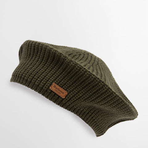 Barbour Women's Beldon Beret Hat in Olive