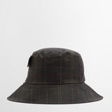 Barbour Women's Scarlet Waxed Bucket Hat in Classic Tartan