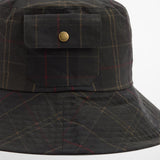 Barbour Women's Scarlet Waxed Bucket Hat in Classic Tartan