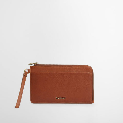 Barbour Laire Leather Wristlet Purse in Brown